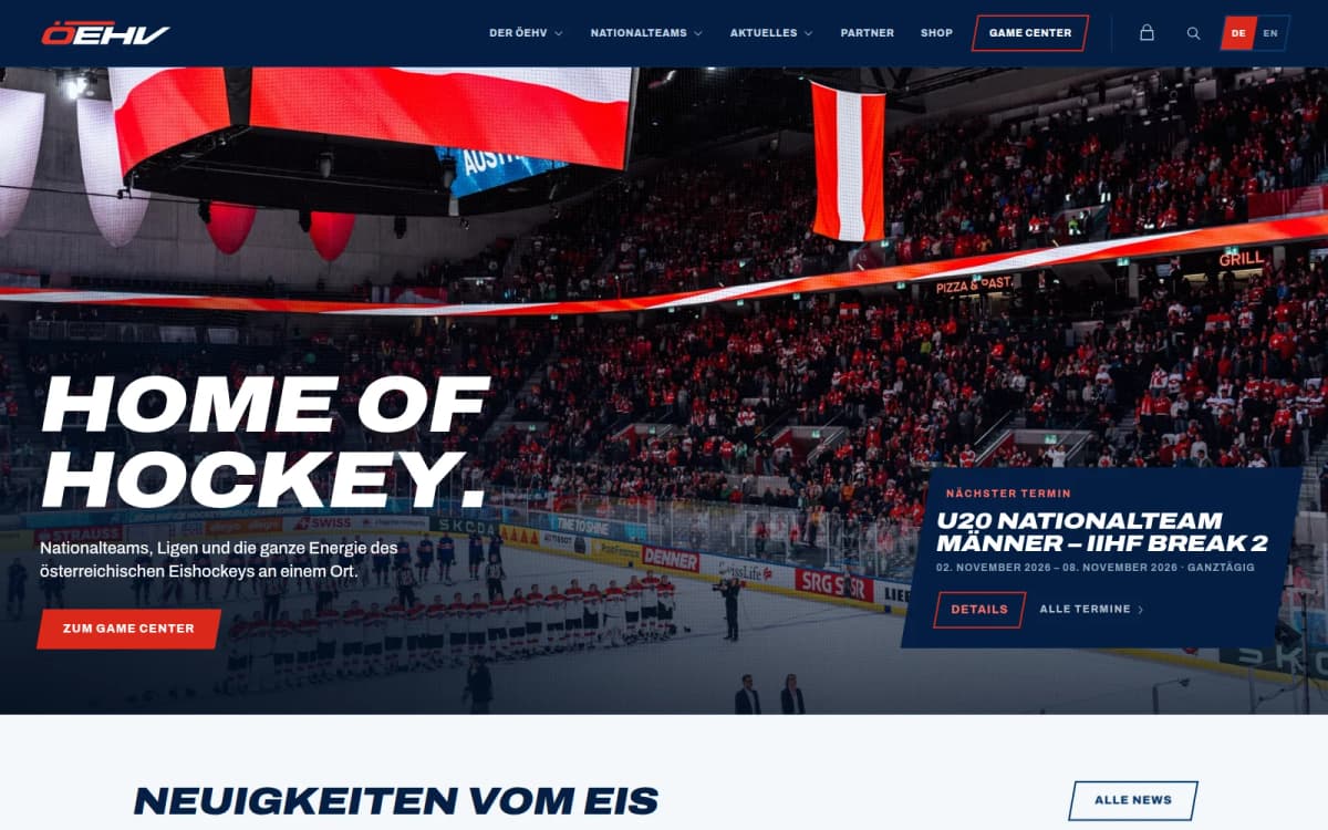 Home of Hockey: 700.000 Seitenaufrufe im ersten Monat