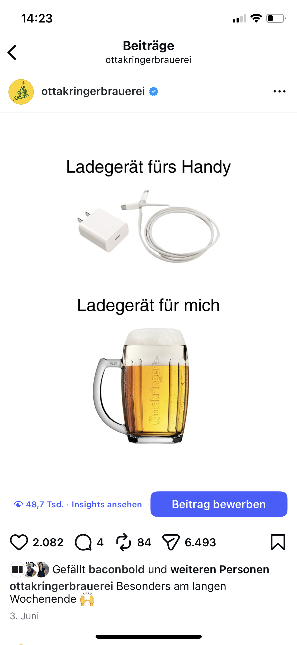 Charger – Ottakringer-Umsetzung