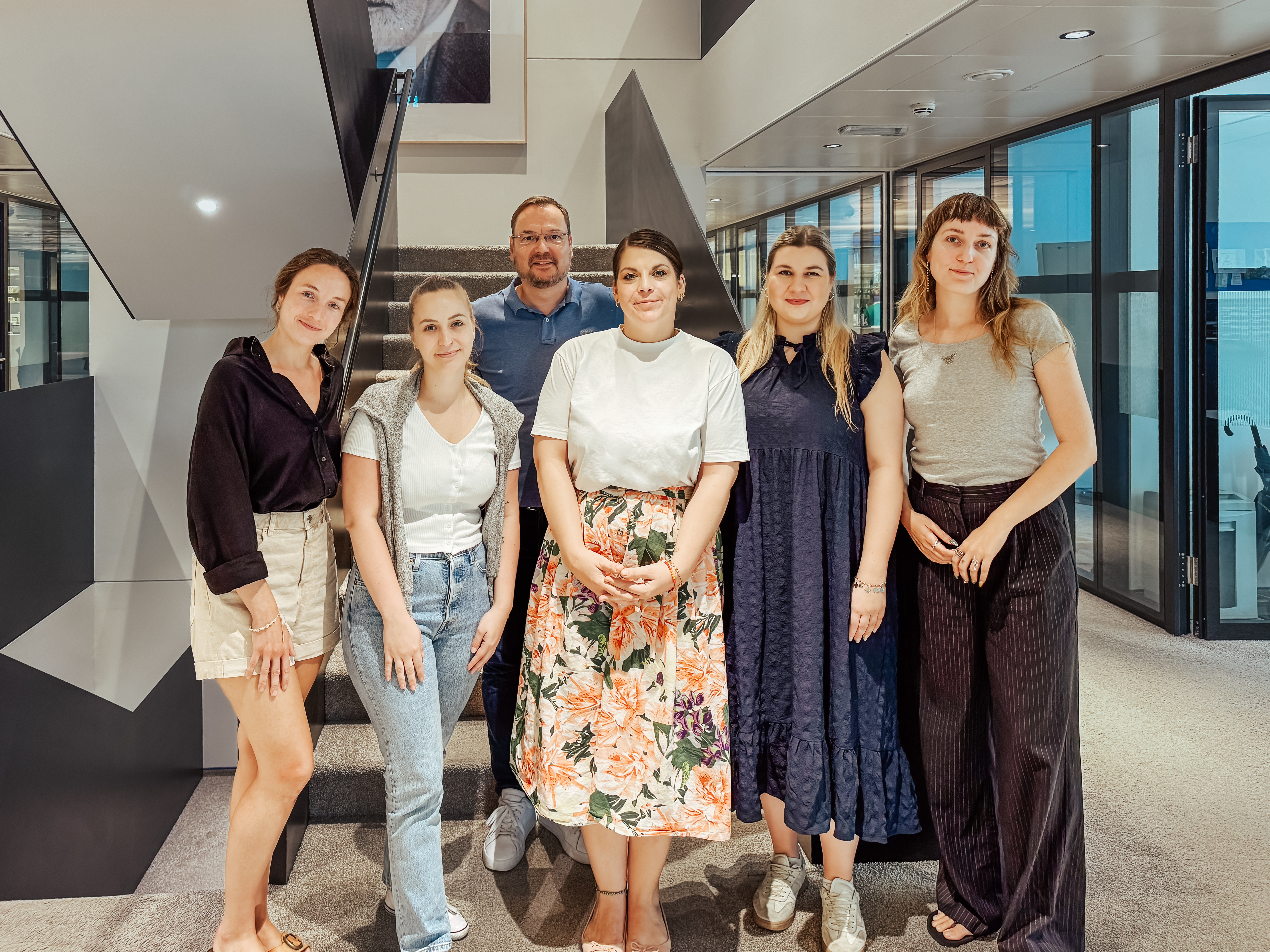 v.l.n.r.: Bianca Nemeth, Helene Roba, Markus Pilsl (WienTourismus), Constanze Leutner, Linda Schwarz (Bacon & Bold), Annika Schordie (WienTourismus)